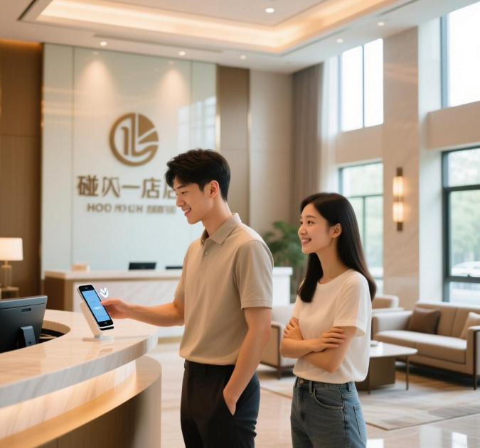 别样红酒店管理系统碰一碰入住